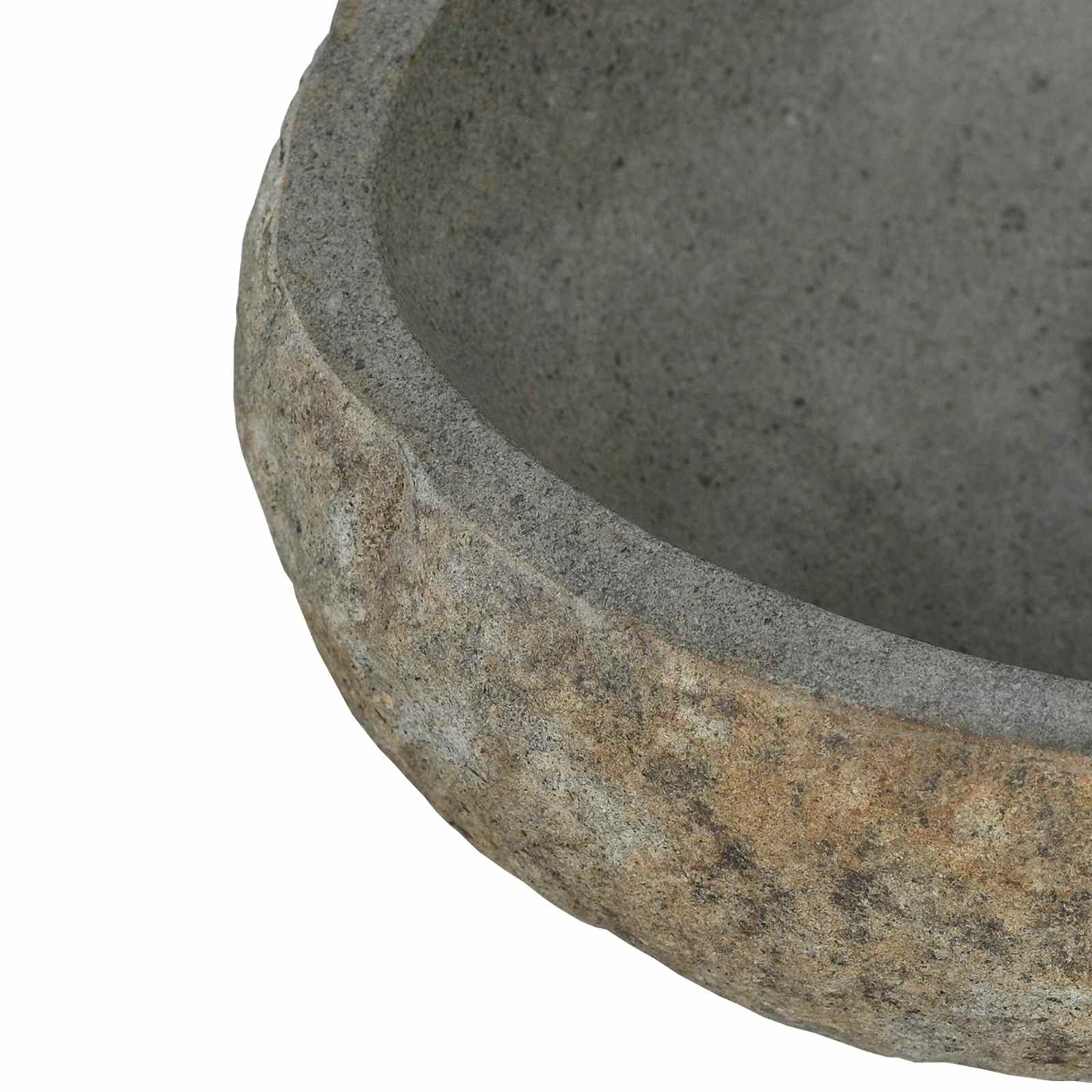 Flusssteinwaschbecken Hellgrau (30-37) x (25-30) x 12 cm