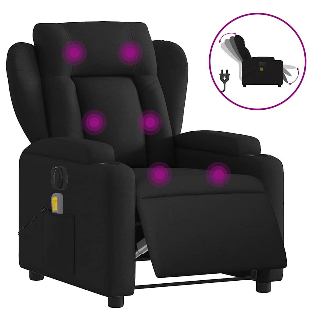 Relaxsessel Elektrisch Hellgrau Stoff