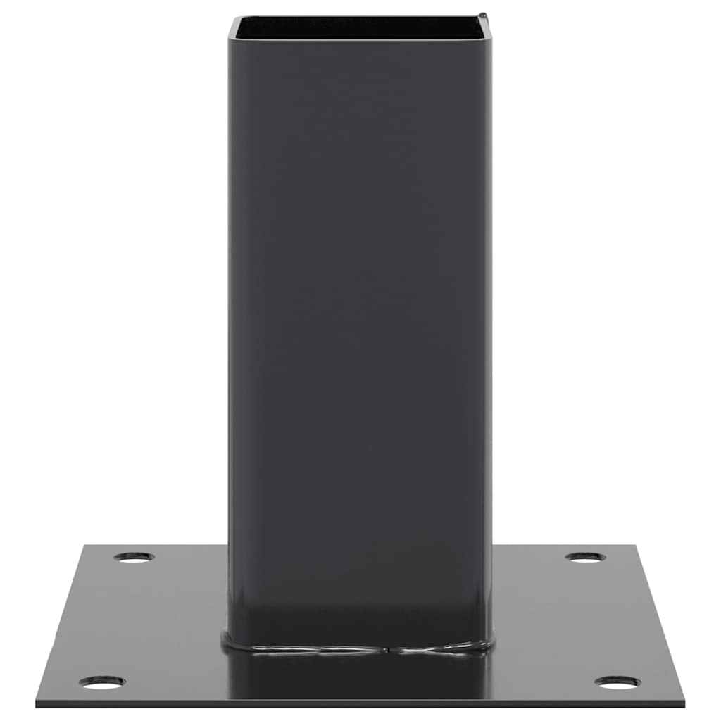 Pfostenträger Quadratisch 4Stk. Silber 46x46mm Verzinkter Stahl