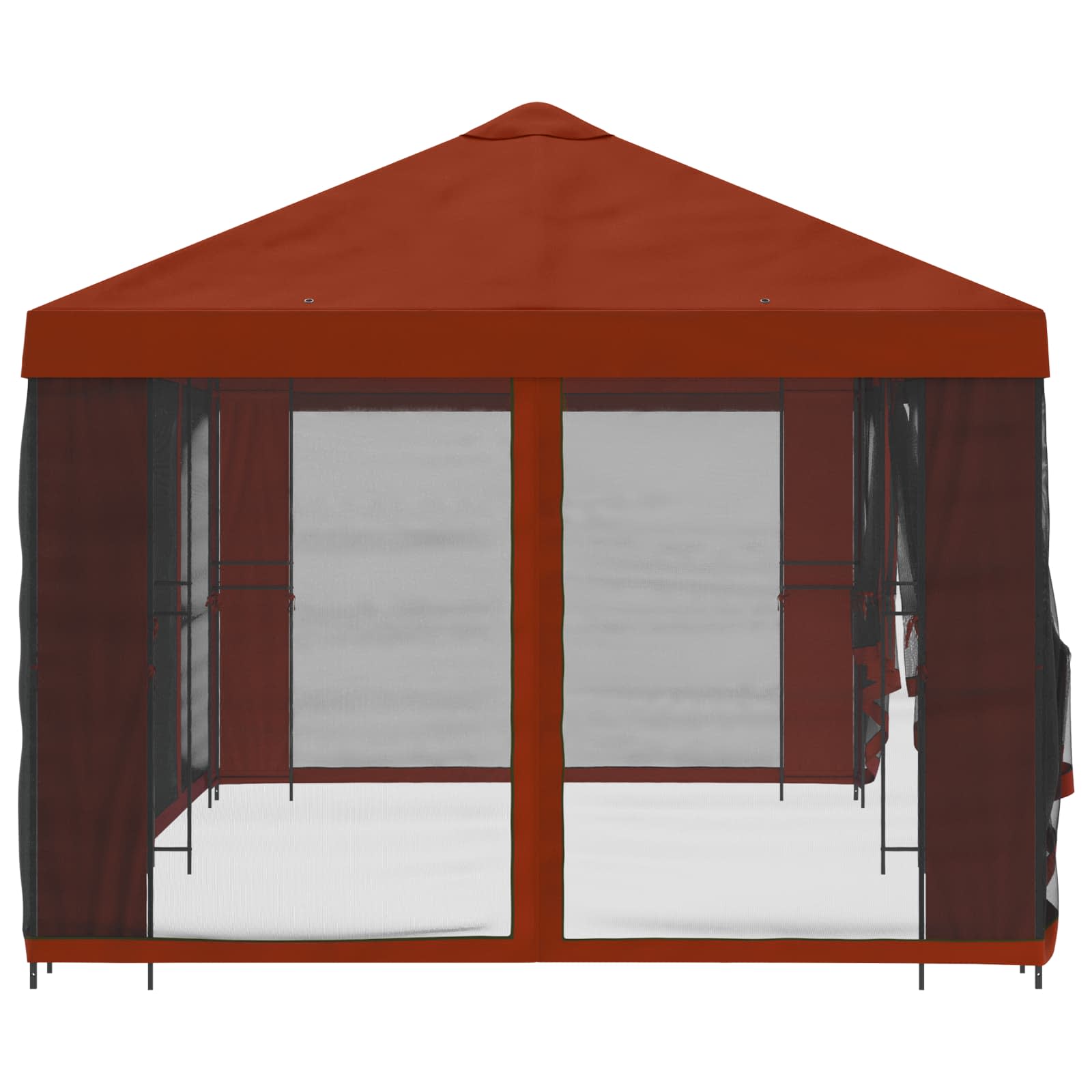 Pavillon mit Seitenwänden 6 x 3 m Beige Polyester und Stahl 190