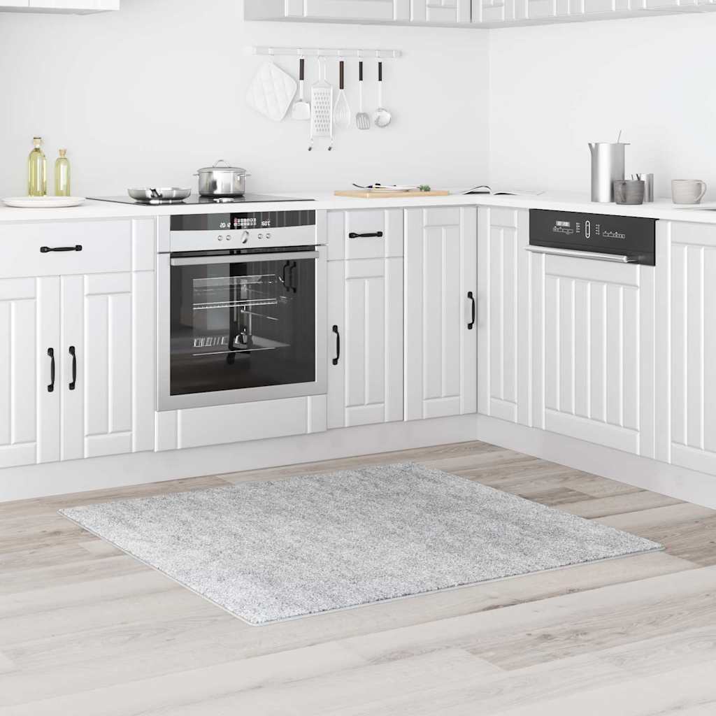 Anti-Rutsch Shaggy Teppich Dunkelgrau 200 x 200 cm PP