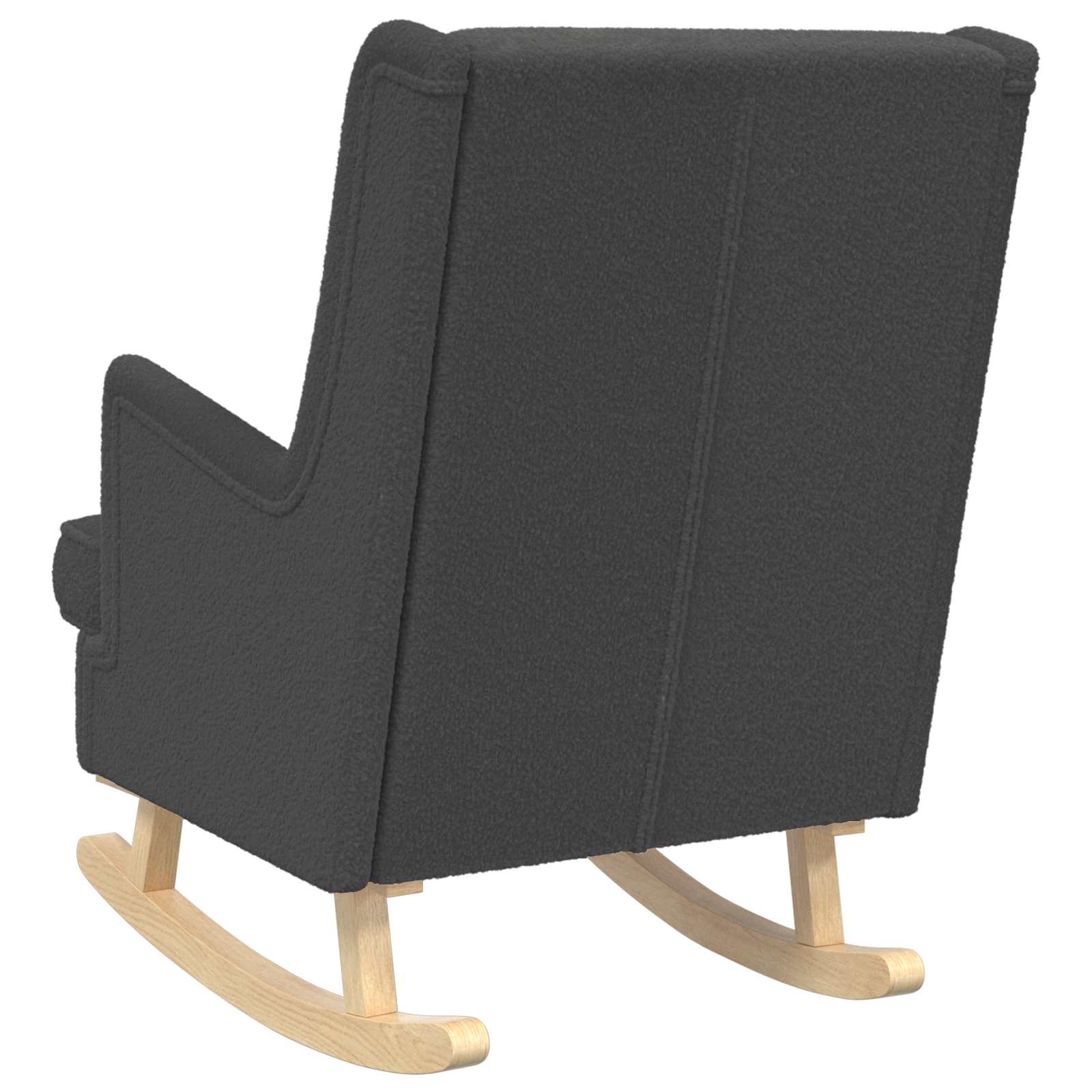 Schaukelstuhl Hellgrau 62 x 80 x 85 cm Bouclé