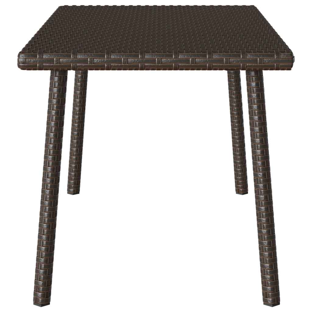 Garten-Couchtisch Rechteckig Schwarz 40x40x37 cm Poly Rattan