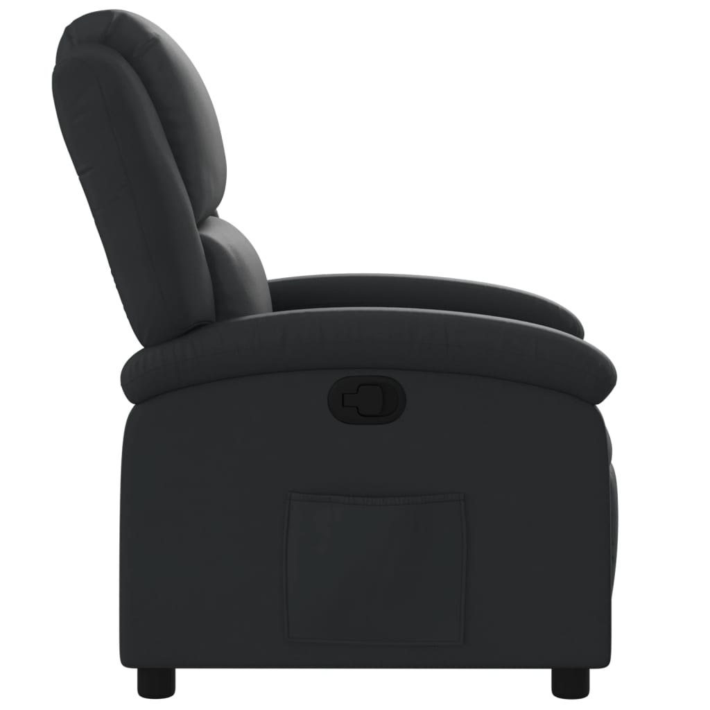 Relaxsessel Echtleder Schwarz