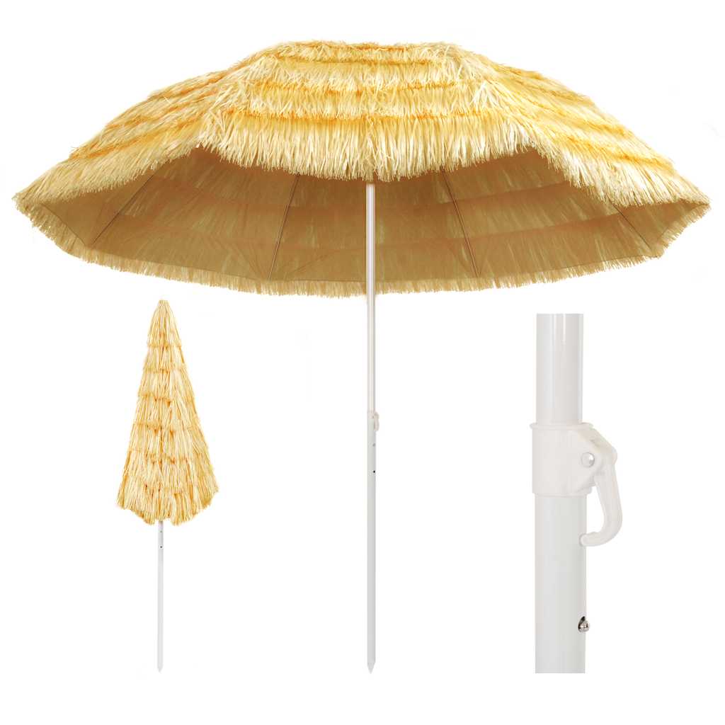 Strandschirm Natur 180 cm Hawaii-Stil