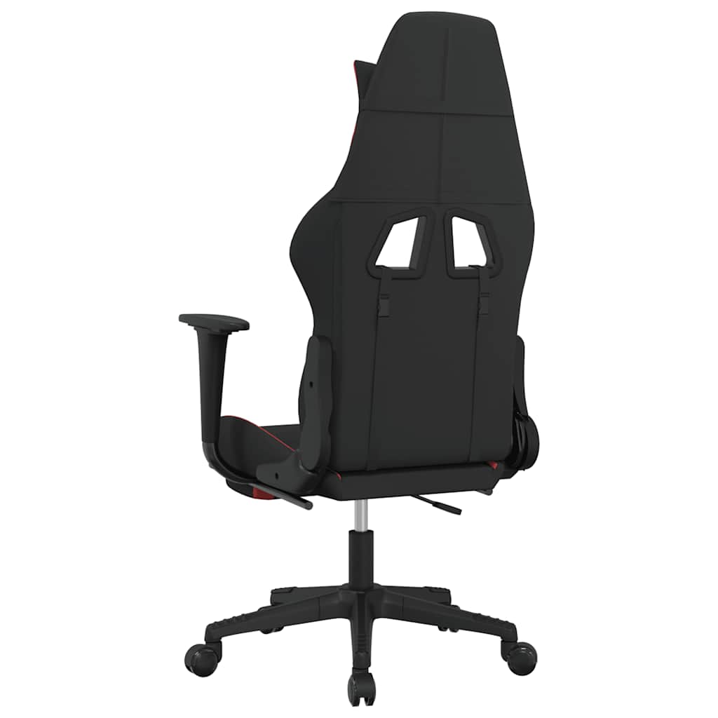 Gaming-Stuhl mit Massagefunktion Schwarz und Creme Stoff