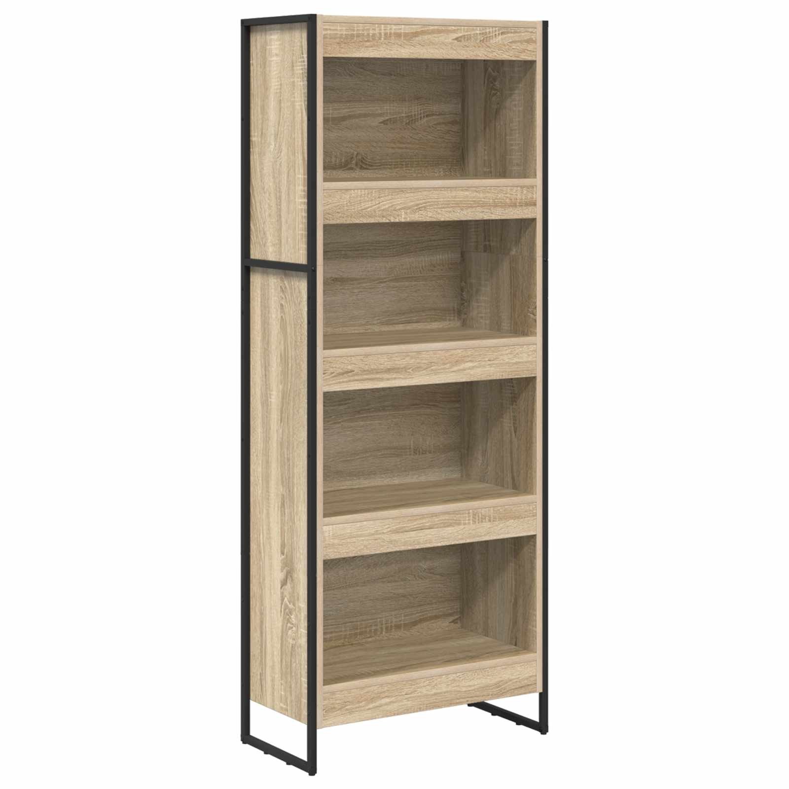Bücherregal 2 pcs Schwarz Eichen-Optik 60 x 30 x 189,5 cm
