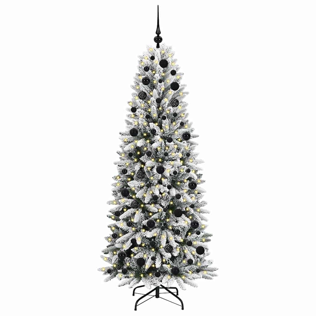 Künstlicher Weihnachtsbaum mit 150 LEDs mit Ständer Weiß 120 cm