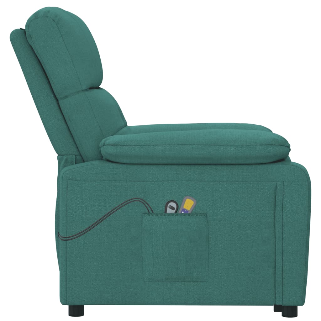 Massagesessel Elektrisch Dunkelgrau Stoff
