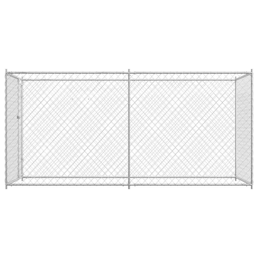 Outdoor-Hundezwinger mit Überdachung 382x192x225 cm
