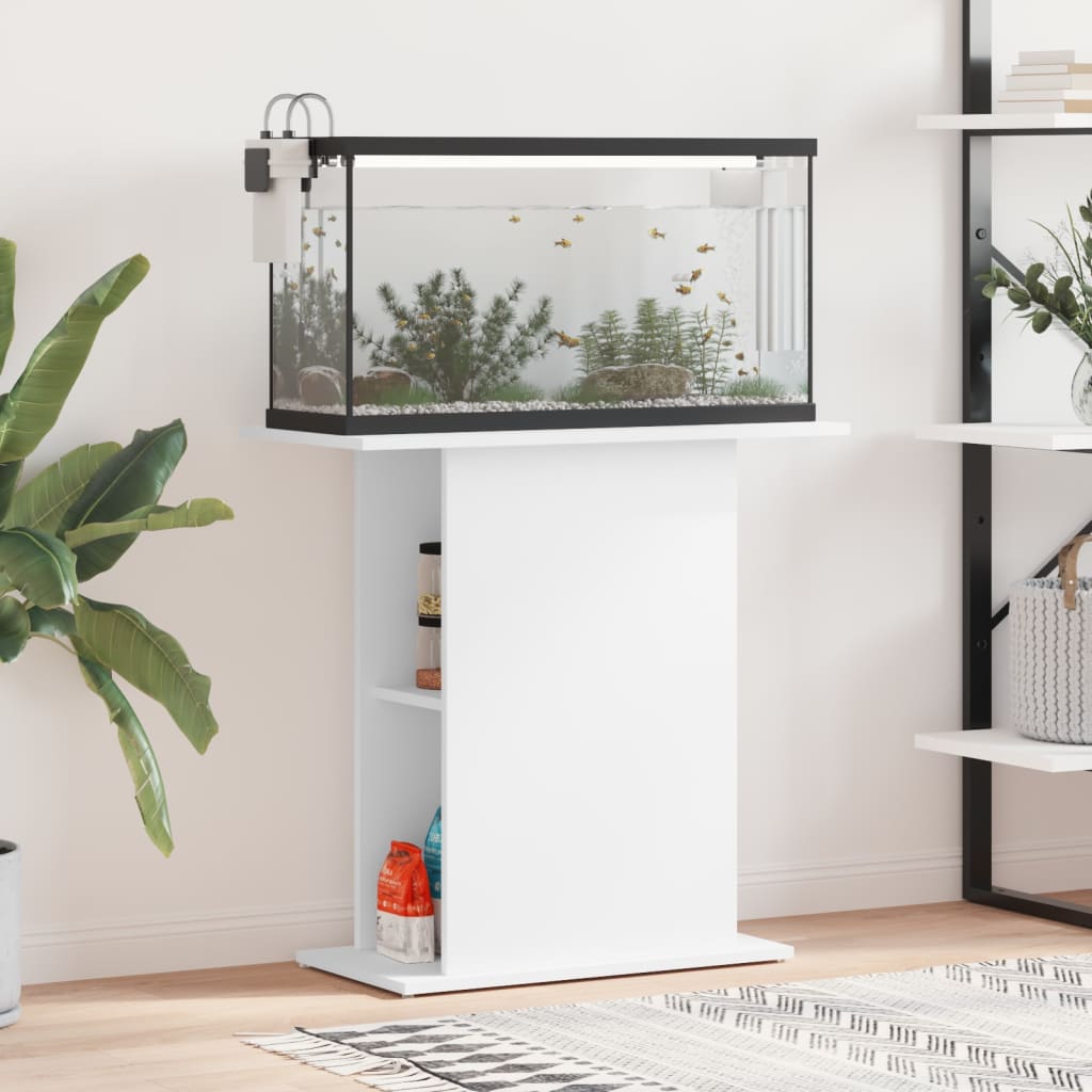 Aquariumständer Weiß 60,5x36x72,5 cm Holzwerkstoff
