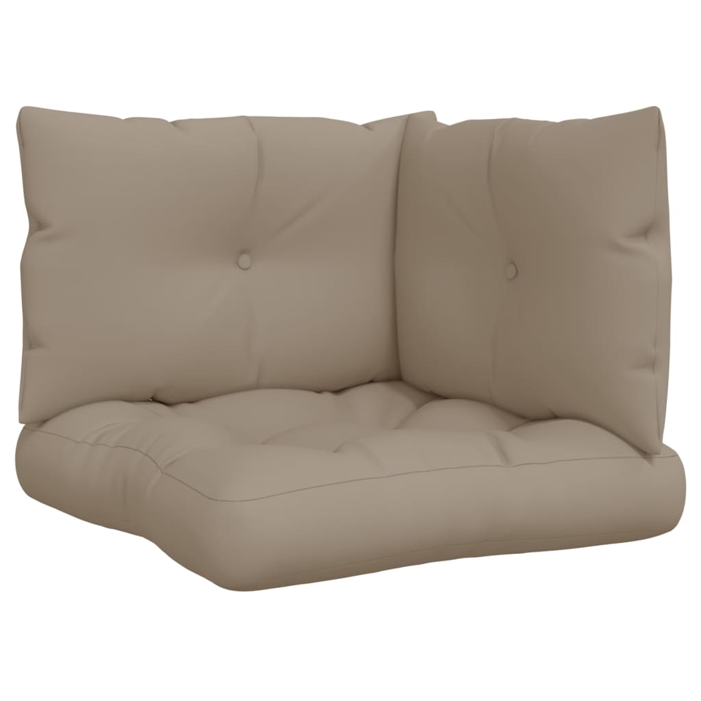 Palettenkissen Taupe 60x61,5x10 cm Stoff
