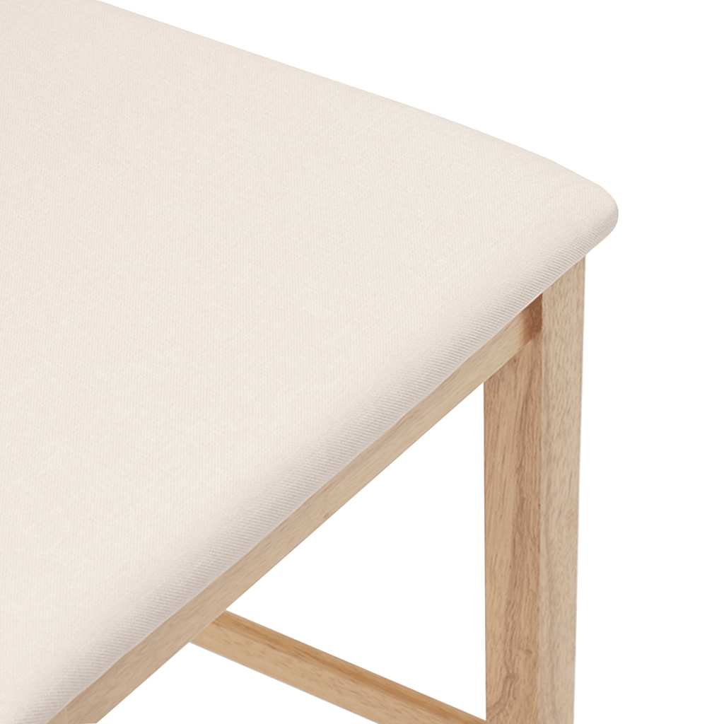 Barhocker 2 Stk. Weiß Stoff