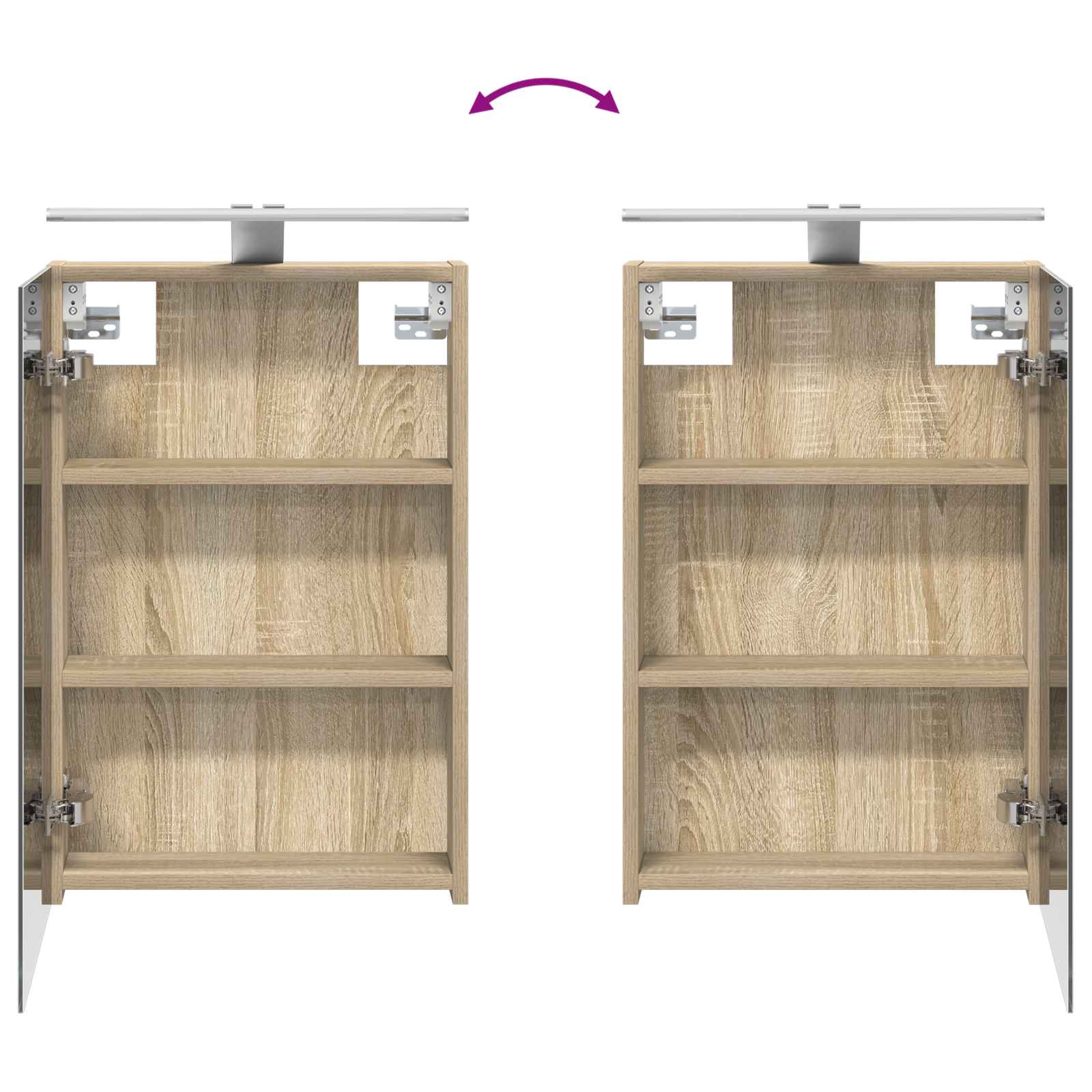 Badezimmerschrank-Set 3 pcs 80 x 10,5 x 50 cm Holzwerkstoff