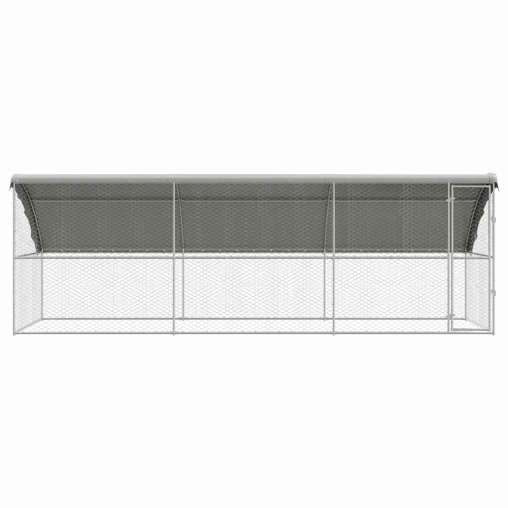 Hundekäfig 2 pcs Silber 4 x 2 x 2 m Verzinkter Stahl