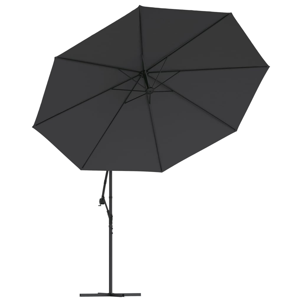 Ampelschirm mit Aluminium-Mast 350 cm Taupe