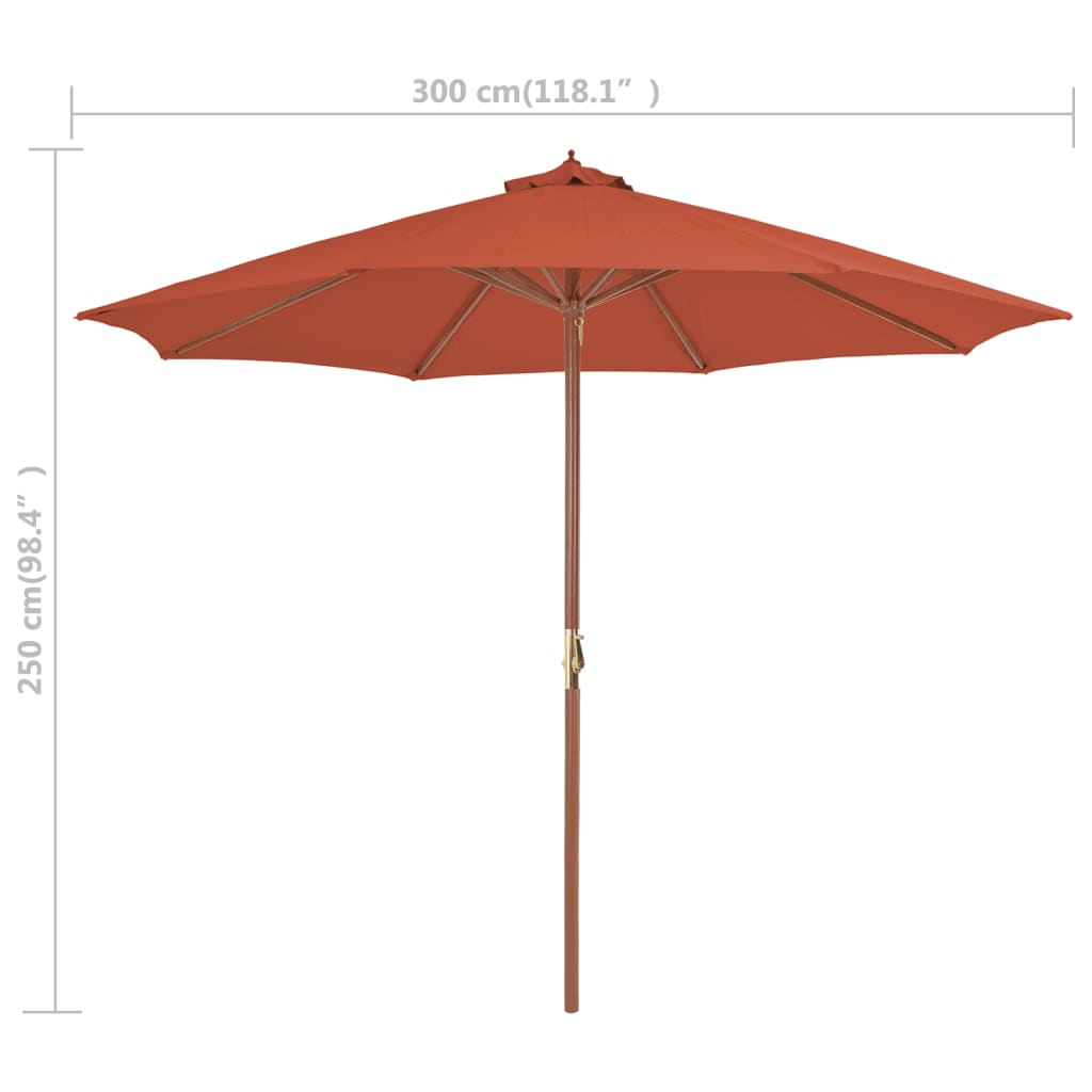 Sonnenschirm 300x258 cm Sandweiß
