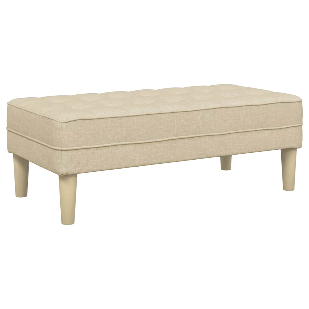 Bank mit Kissen Hellgrau 113 x 57 x 39 cm Stoff