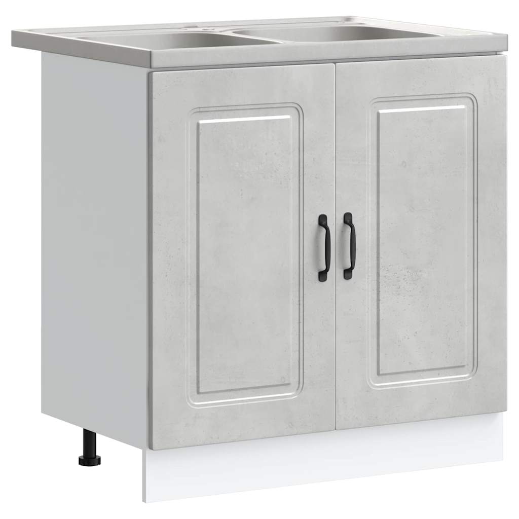 Küchenschrank Kalmar Weiß 80 x 46 x 81.5 cm Holzwerkstoff