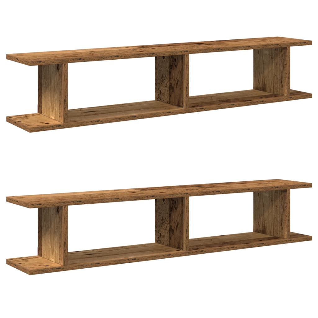 Wandregale 2 Stk. Weiß 75x18x20 cm Holzwerkstoff