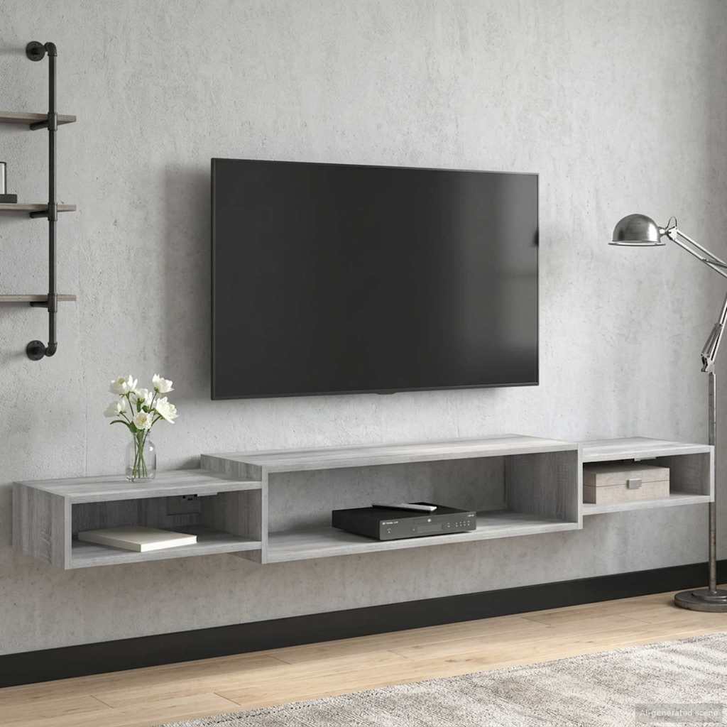 Wandmontierter TV-Schrank Wandhalterung Weiß 140 x 28 x 21 cm