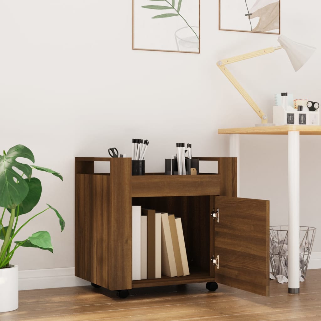 Bürowagen Weiß 60x45x60 cm Holzwerkstoff