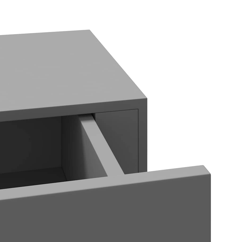 Wandregal mit Schublade Weiß 40x23,5x10 cm MDF