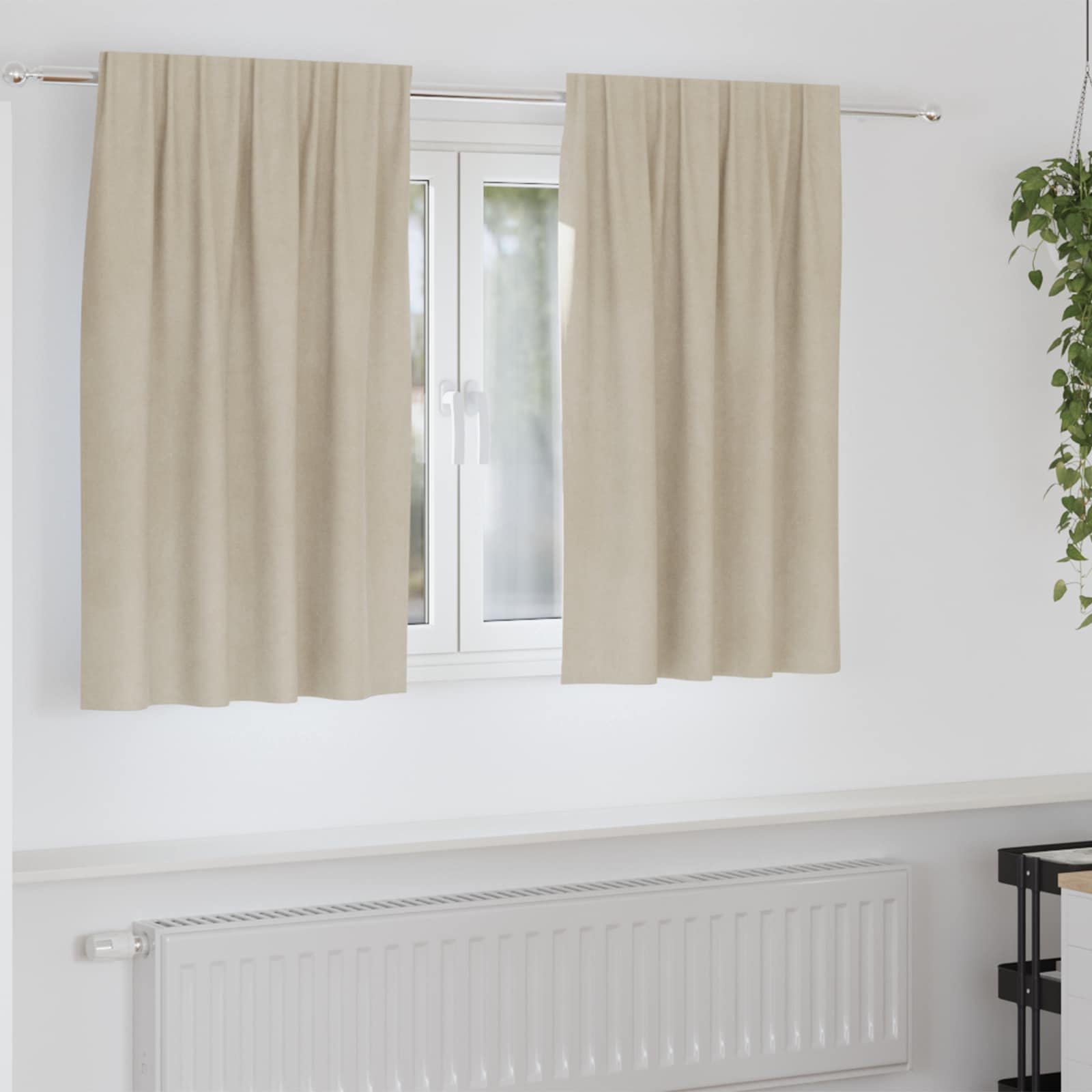 Verdunkelungsvorhänge 2 pcs Schwarz 140 x 140 cm Samt