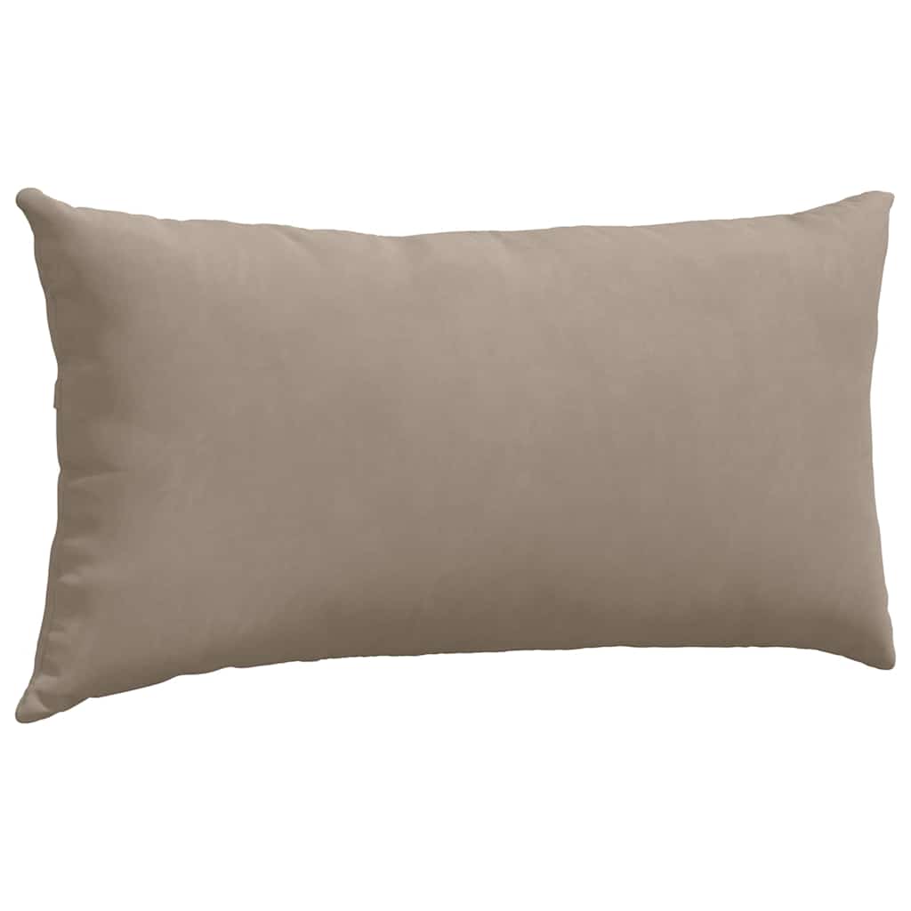Sofakissen 2 Stück Taupe 50 x 30 cm Stoff