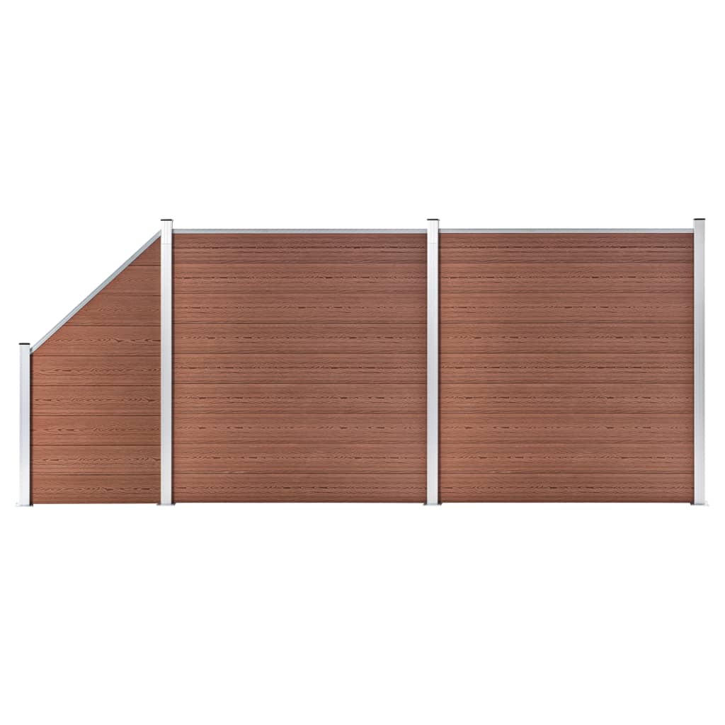 Zaunelement WPC 180x186 cm Schwarz