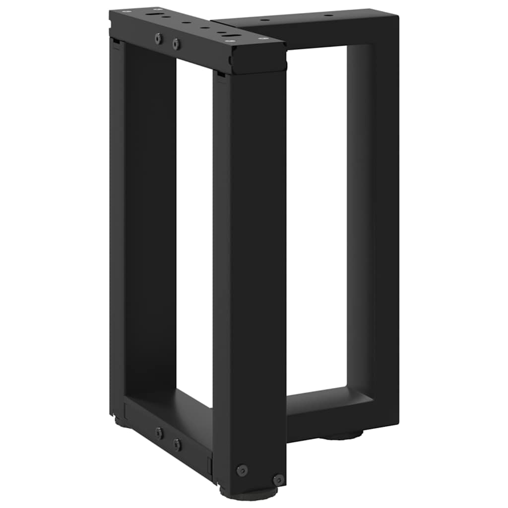 Couchtischbeine T-Form 2 Stk. Schwarz 30x25x(30-31) cm Stahl