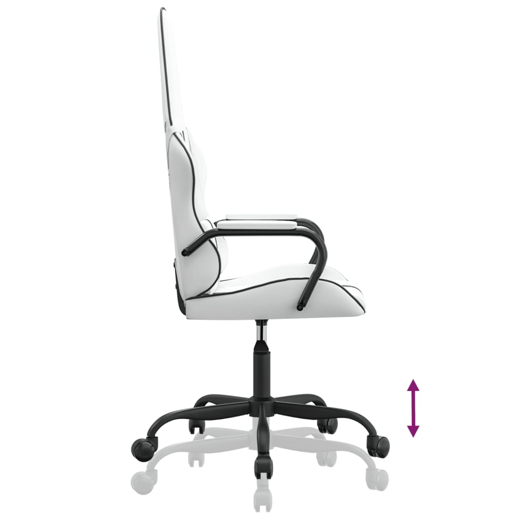 Gaming-Stuhl mit Massagefunktion Gold und Schwarz Kunstleder
