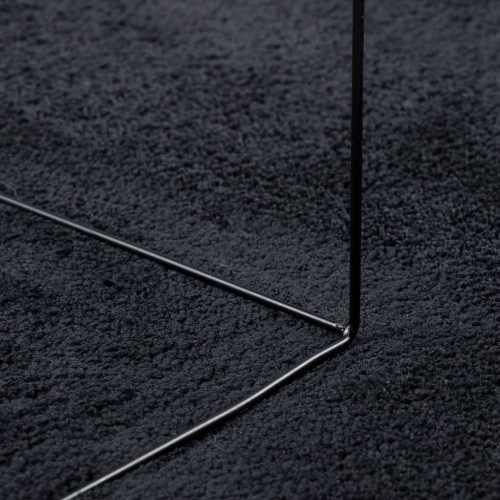 Teppich OVIEDO Kurzflor Anthrazit 120x120 cm