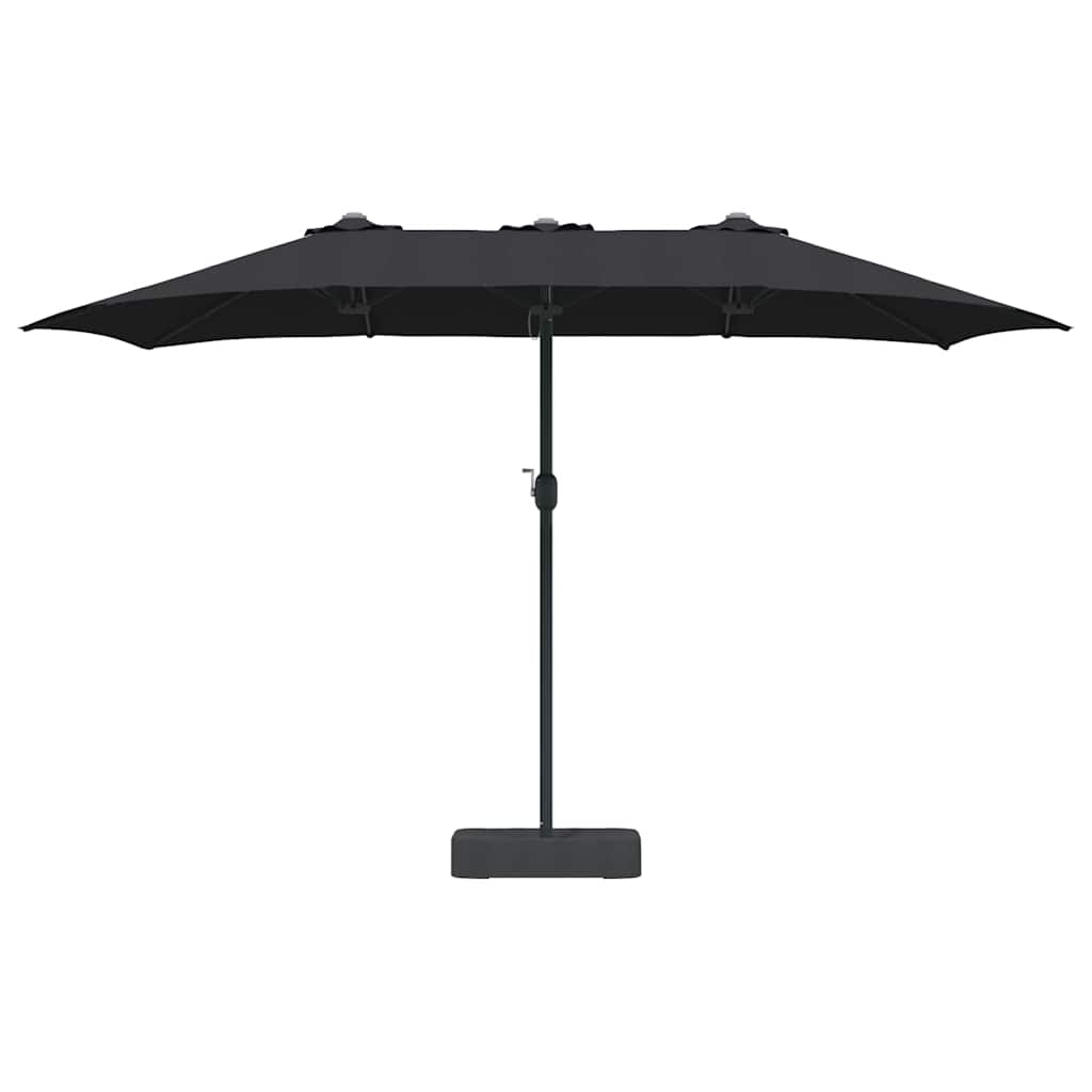 Garten-Sonnenschirm Sand 385 x 209 x 244 cm Polyester und Stahl