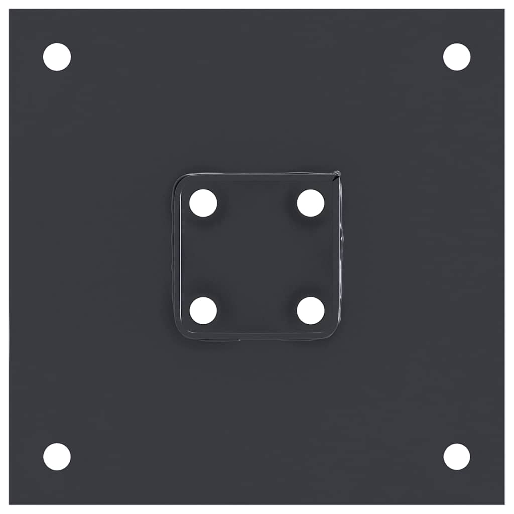 Pfostenträger Quadratisch 4Stk. Silber 46x46mm Verzinkter Stahl