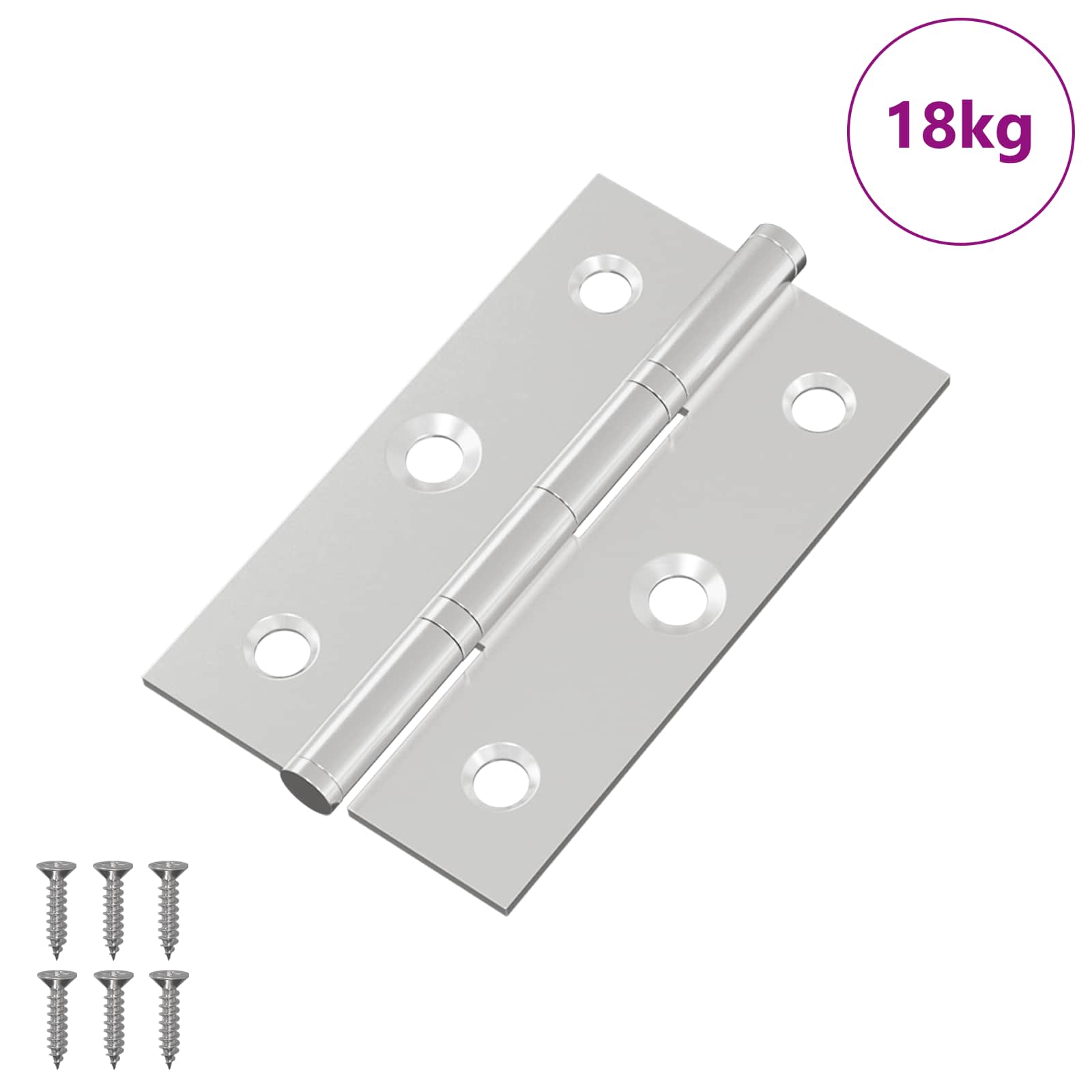 Scharnier Uni 2 pcs Silber 58 x 35 x 1 mm Stahl