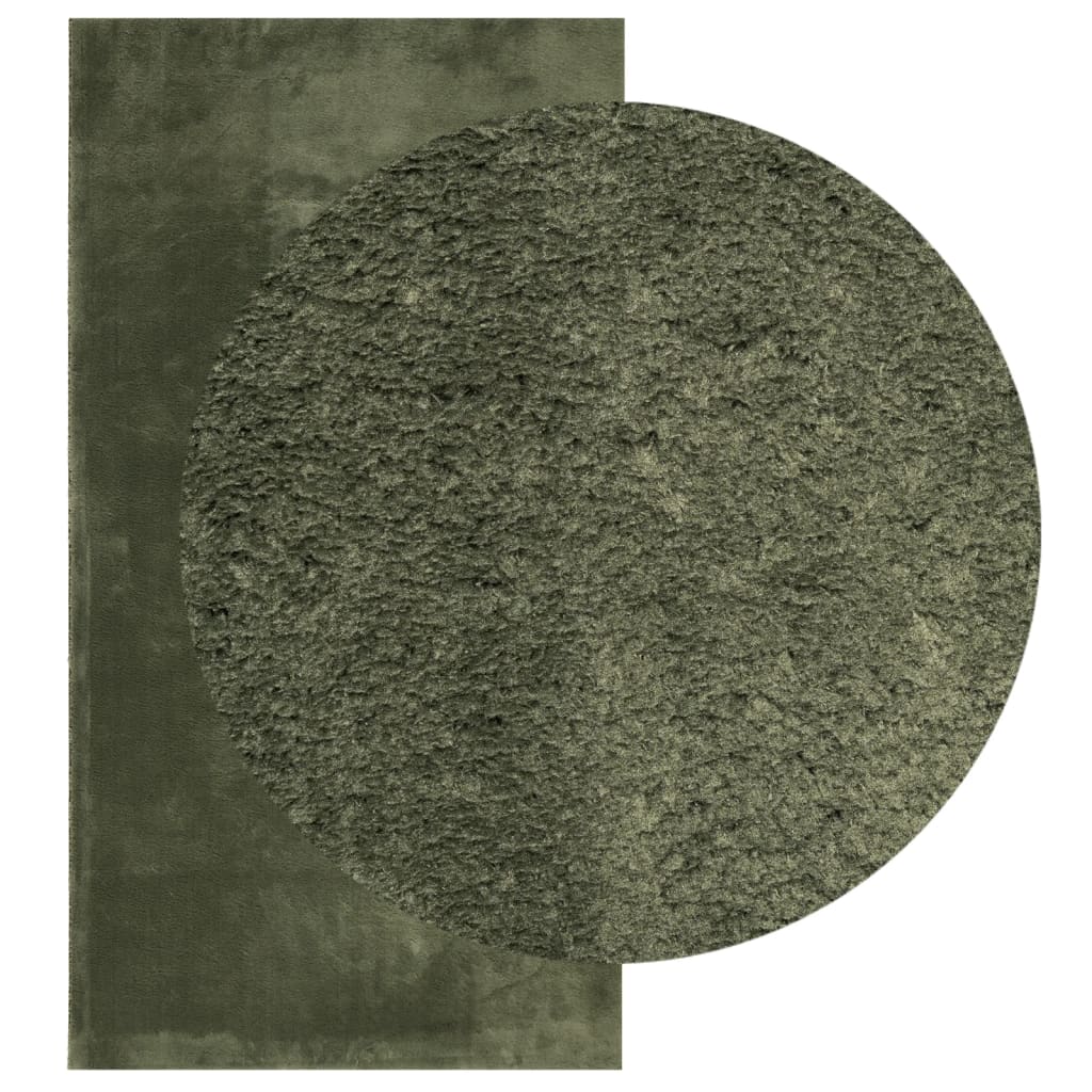 Teppich HUARTE Kurzflor Weich und Waschbar Anthrazit 60x110 cm
