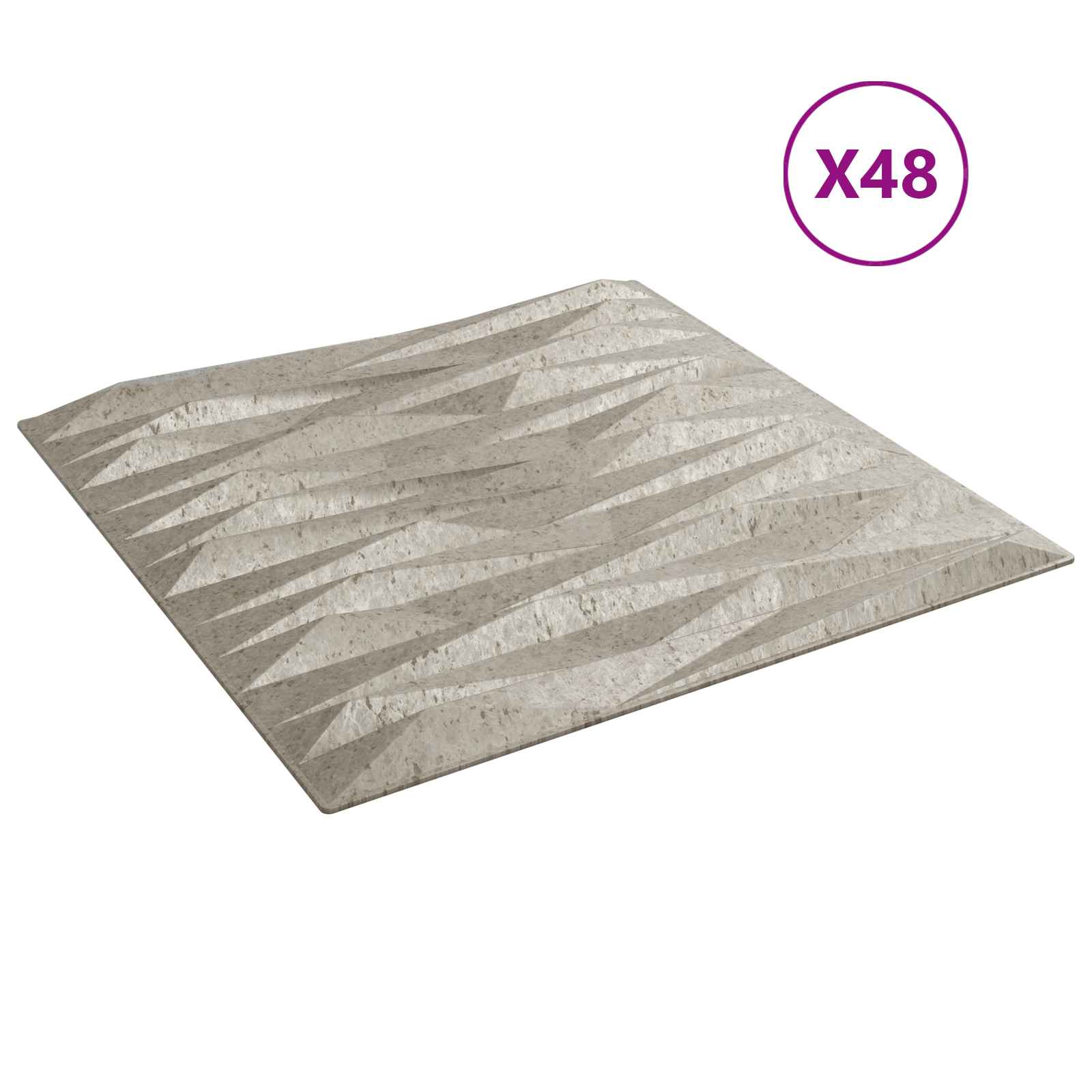 Wandpaneele 12 pcs Diamant Weiß 50 x 50 cm XPS Schaum