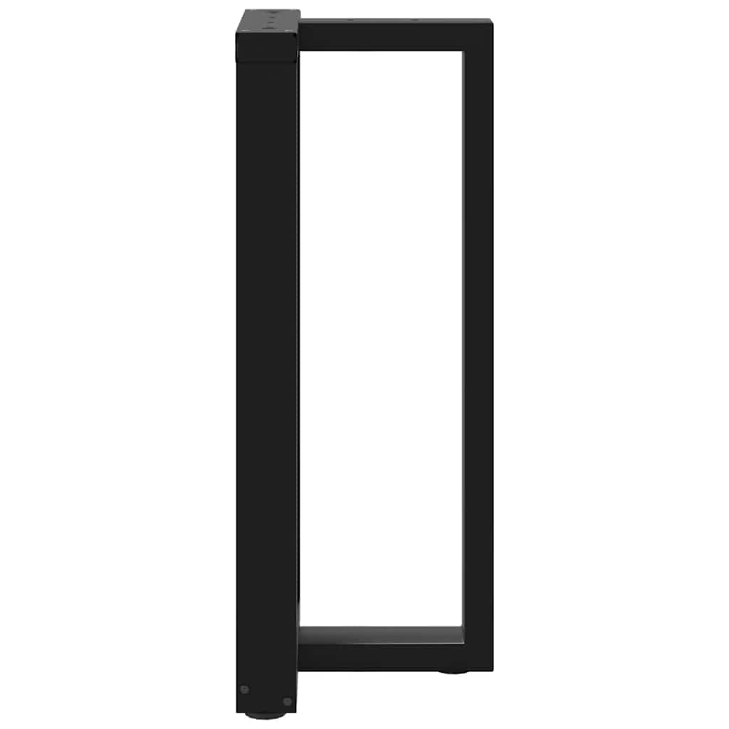 Couchtischbeine T-Form 2 Stk. Schwarz 30x25x(30-31) cm Stahl