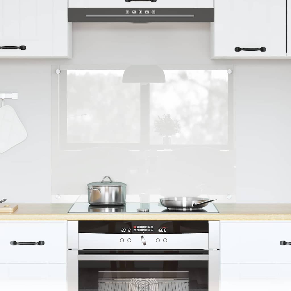 Küchenrückwand 2 pcs Weiß 70 x 40 cm Gehärtetes Glas