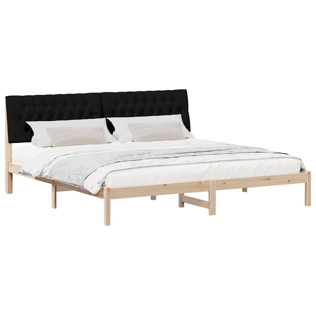 Bettgestell mit gepolstertem Kopfteil Braun 200 x 200 cm