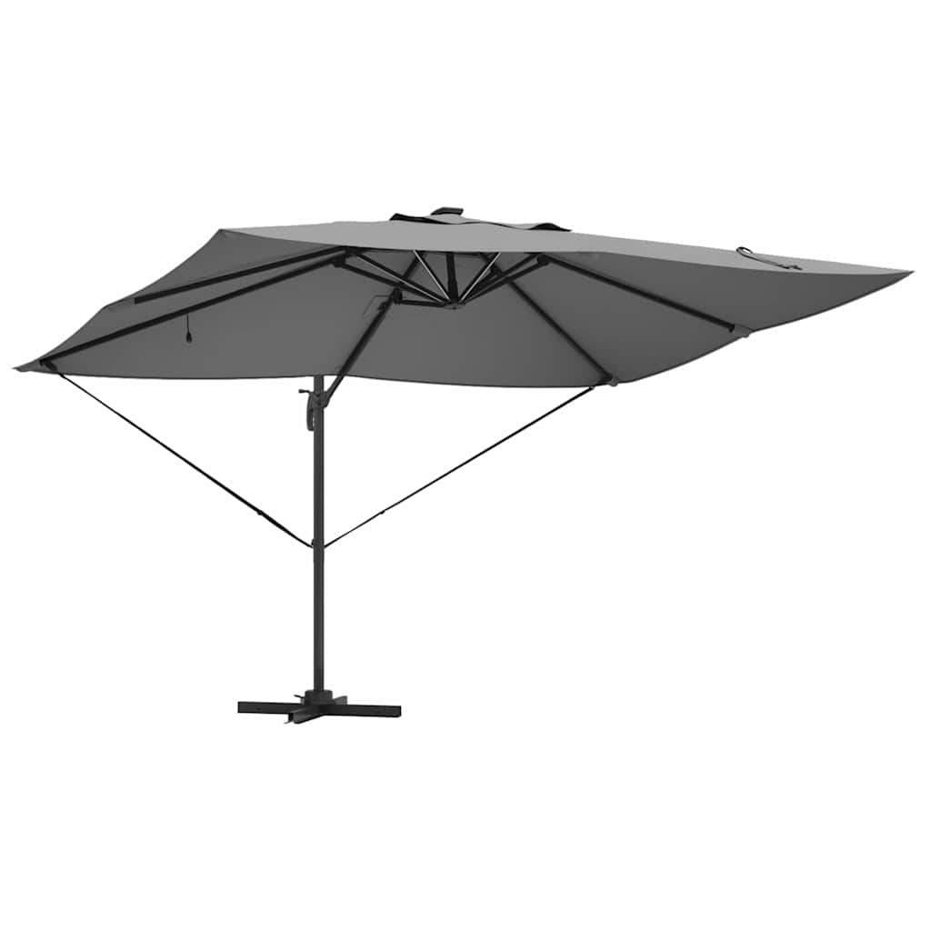 Sonnenschirm Sand 352 x 251 x 265 cm Polyester und Aluminium