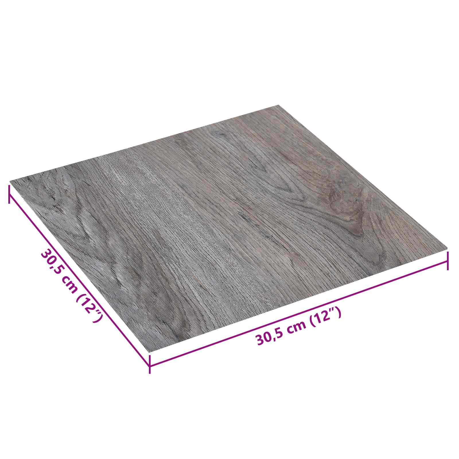 Selbstklebende Bodenplanken 30,5 x 30,5 cm 20 pcs PVC Betongrau