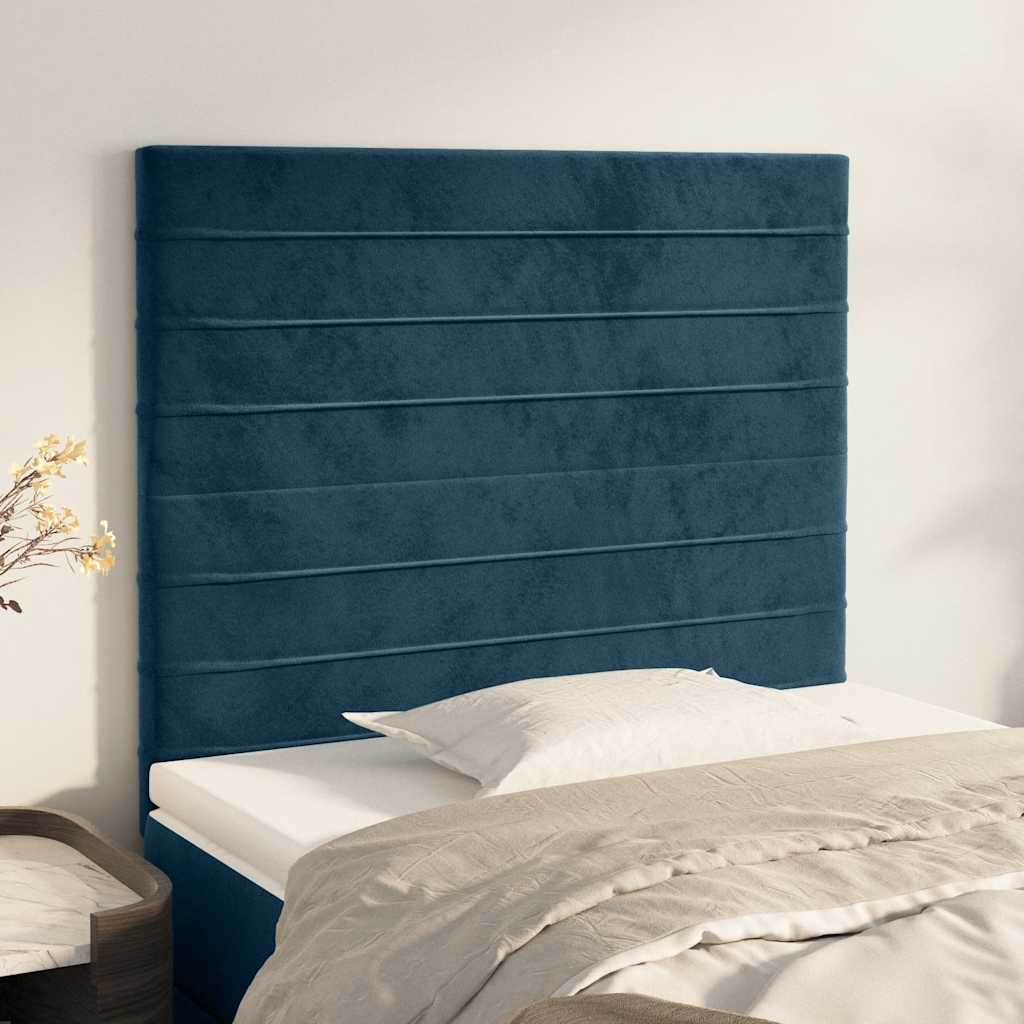 Kopfteil Hellgrau 80x5x118/128 cm Samt