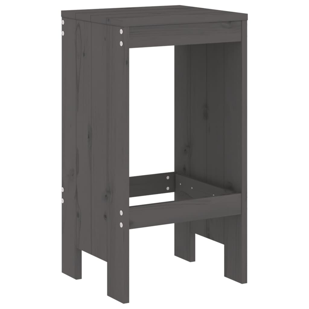 Gartenhocker 2 Stk. Weiß 40x36x45 cm Massivholz Kiefer