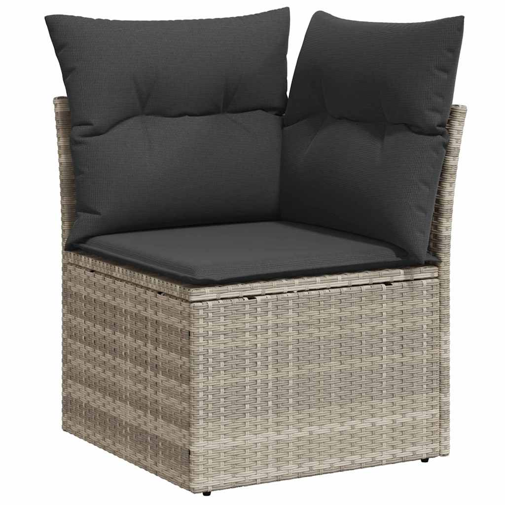 Garten Essgruppe mit Kissen 6 pcs Schwarz und Creme