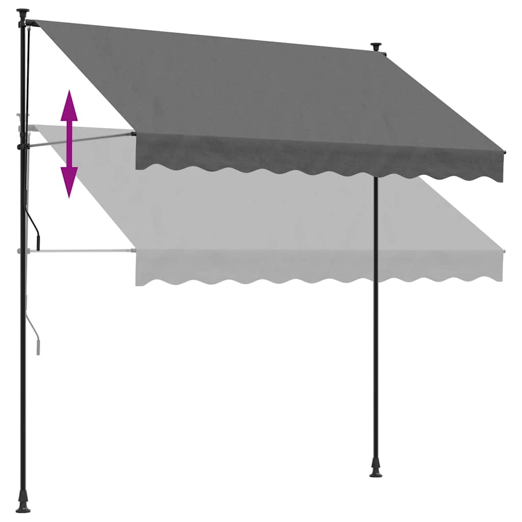 Einziehbare Markise Handbetrieben 150 cm Anthrazit