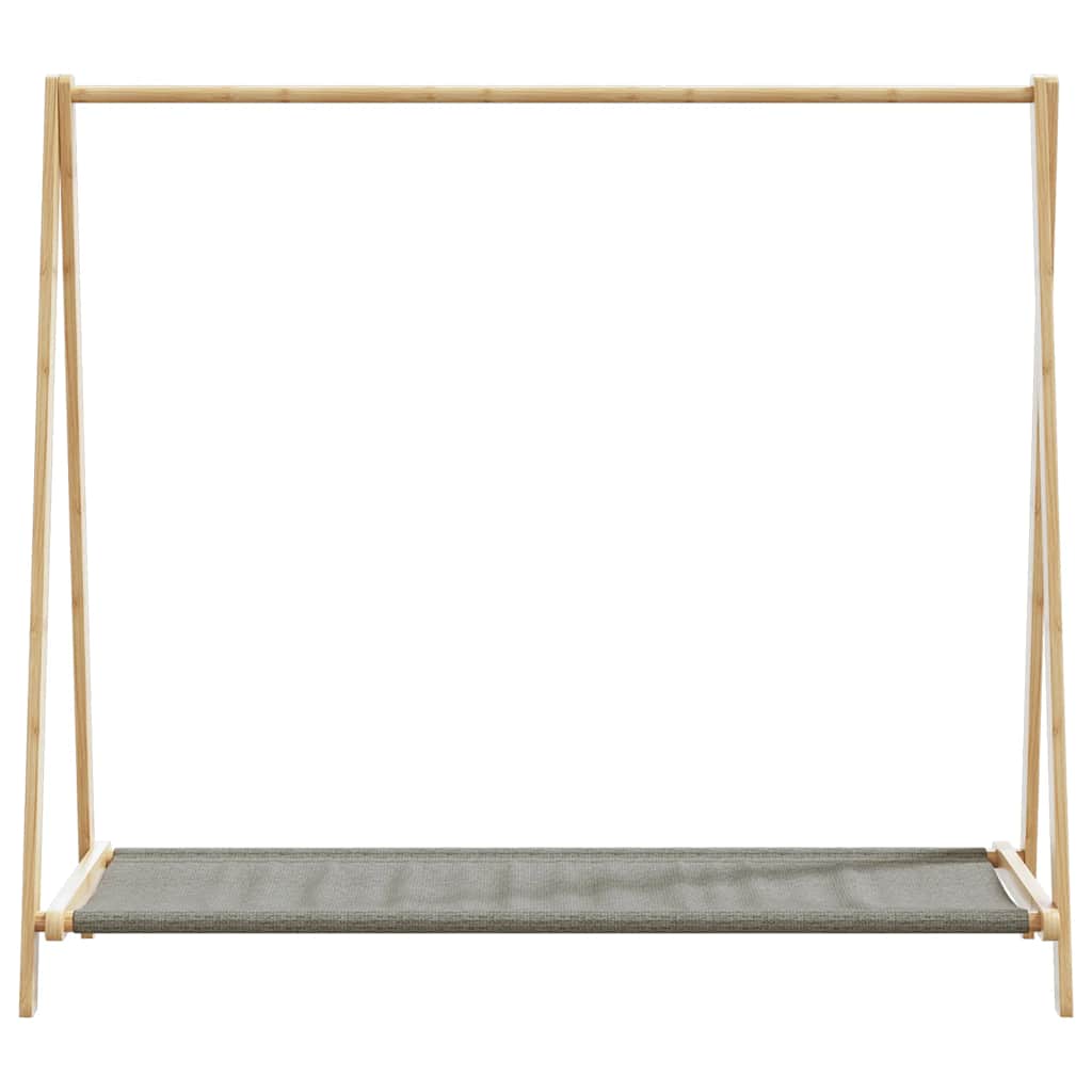 Kleiderständer mit Ablagen und Rollen 106x34x106,5 cm Bambus