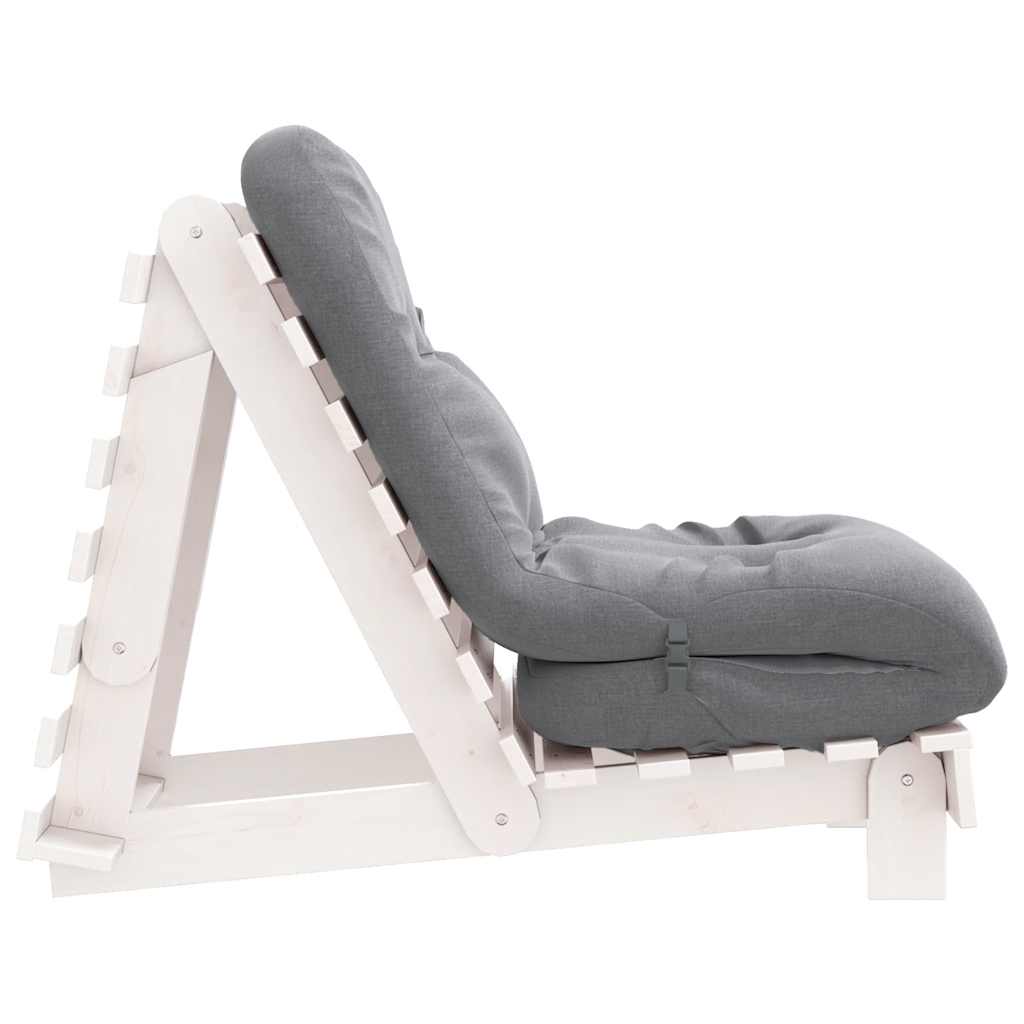 Futon Schlafsofa mit Matratze Braun 70x206x11 Massivholz Kiefer