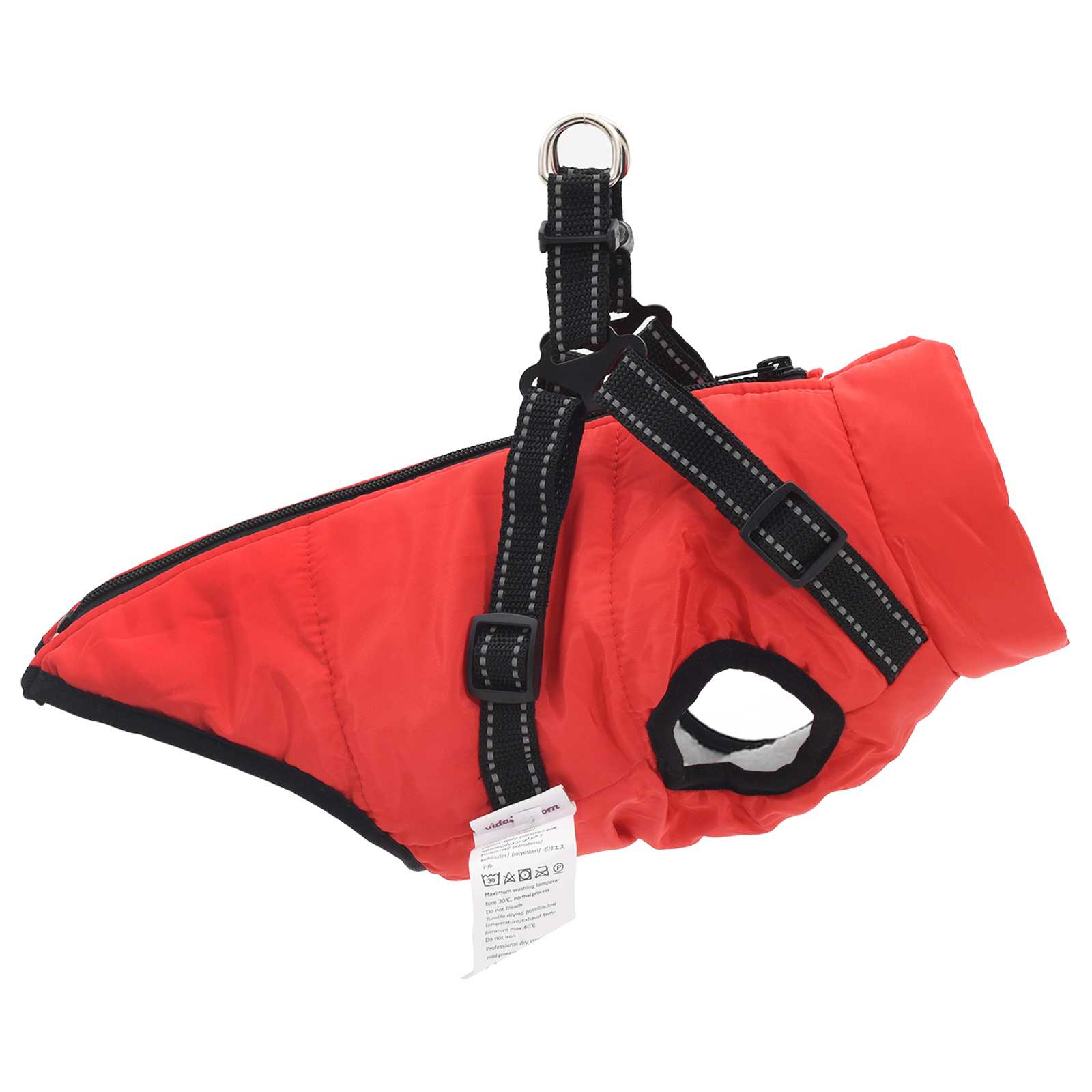 Hundemantel Rot L24 Fleece und Polyester